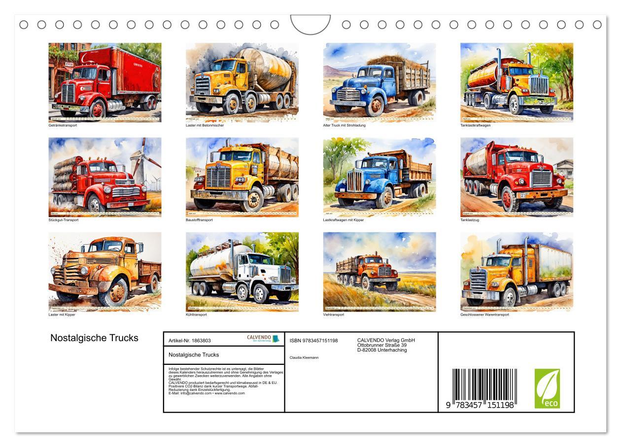 Bild: 9783457151198 | Nostalgische Trucks (Wandkalender 2025 DIN A4 quer), CALVENDO...