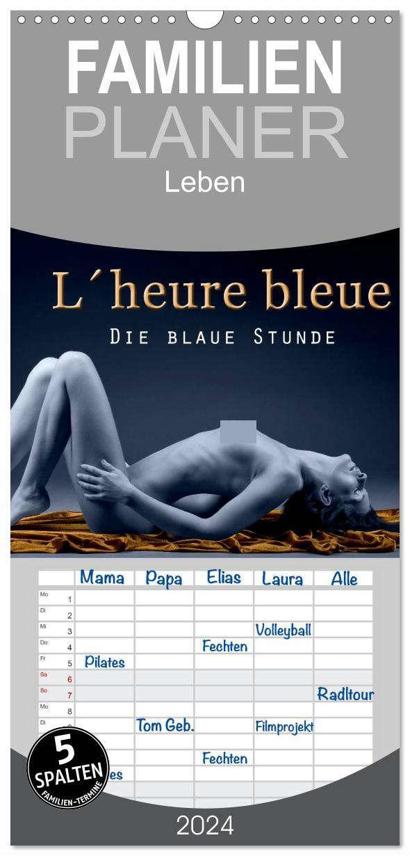 Cover: 9783383108860 | Familienplaner 2024 - L´heure bleu - Die blaue Stunde mit 5 Spalten...