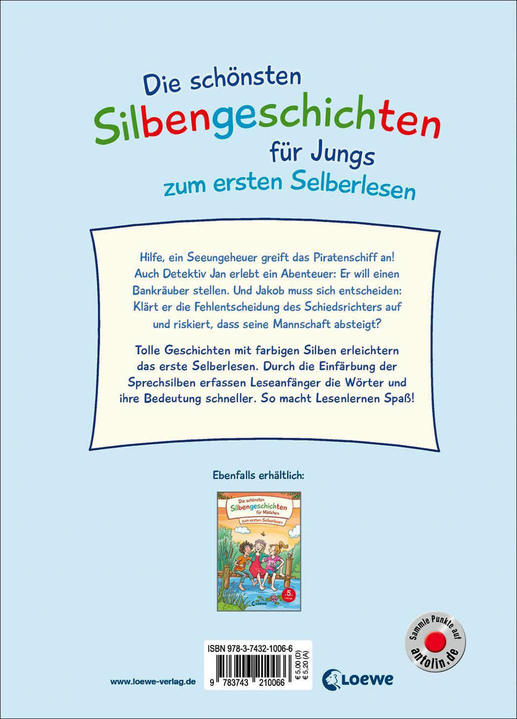 Rückseite: 9783743210066 | Die schönsten Silbengeschichten für Jungs zum ersten Selberlesen