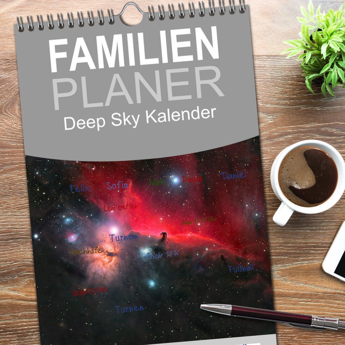 Bild: 9783457195246 | Familienplaner 2025 - Deep Sky Kalender mit 5 Spalten...