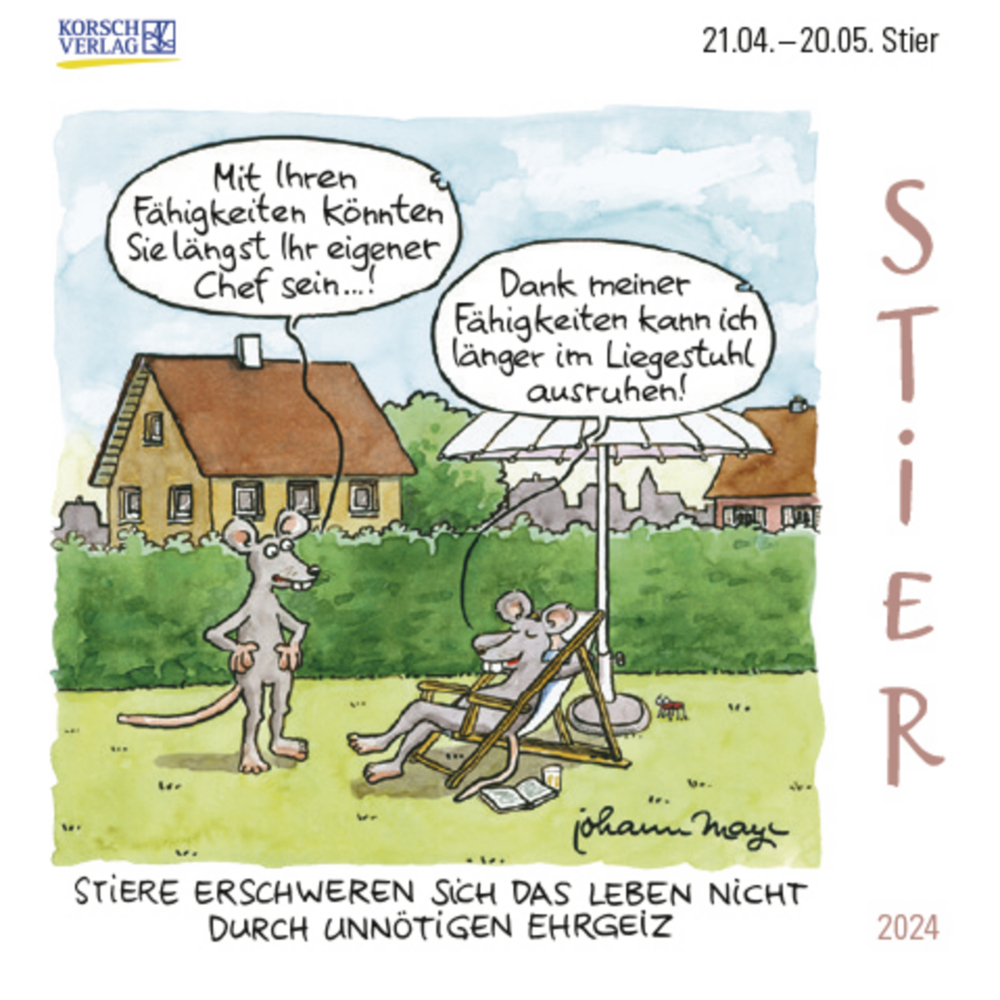 Cover: 9783731870265 | Stier Mini 2024 | Korsch Verlag | Kalender | 13 S. | Deutsch | 2024