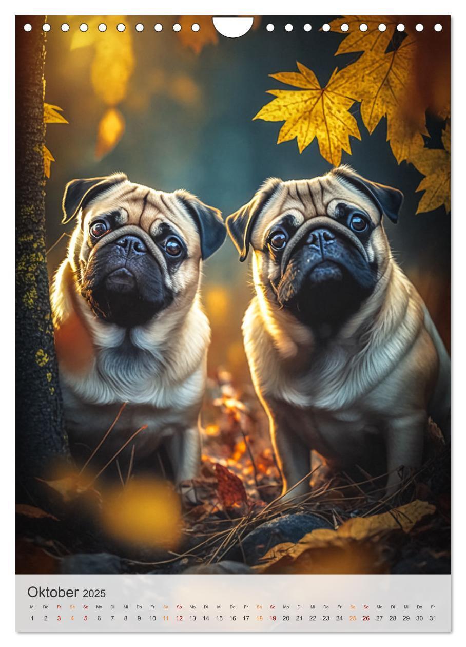 Bild: 9783435871391 | Mein Mops-Kalender (Wandkalender 2025 DIN A4 hoch), CALVENDO...