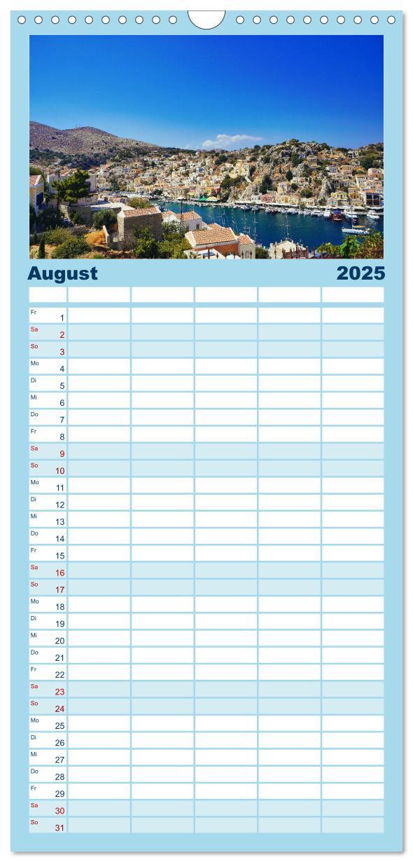 Bild: 9783457099537 | Familienplaner 2025 - Ein Tag auf Symi mit 5 Spalten (Wandkalender,...