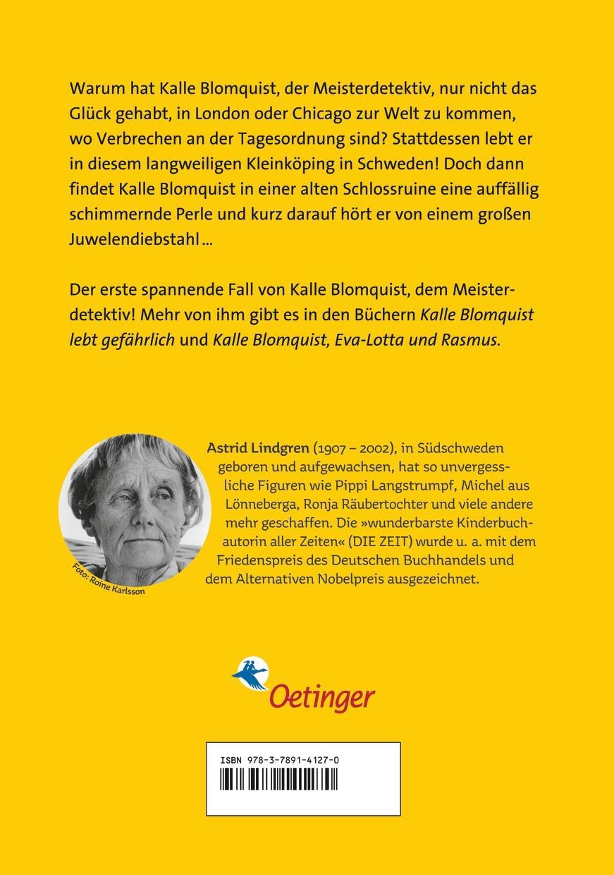 Rückseite: 9783789141270 | Kalle Blomquist Meisterdetektiv | Astrid Lindgren | Buch | 160 S.