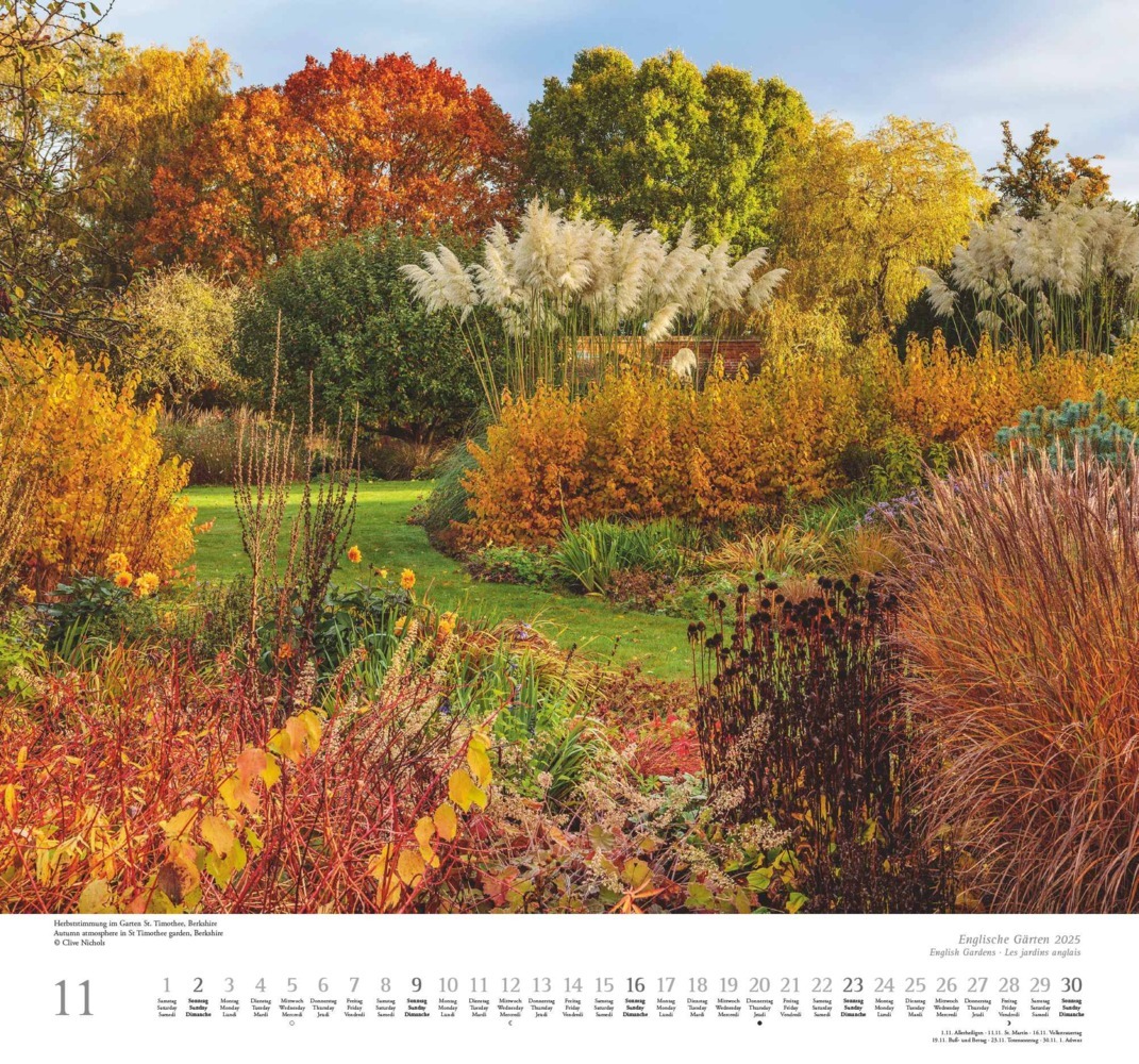 Bild: 4250809653099 | DUMONT - Englische Gärten 2025 Wandkalender, 38x35,5cm,...