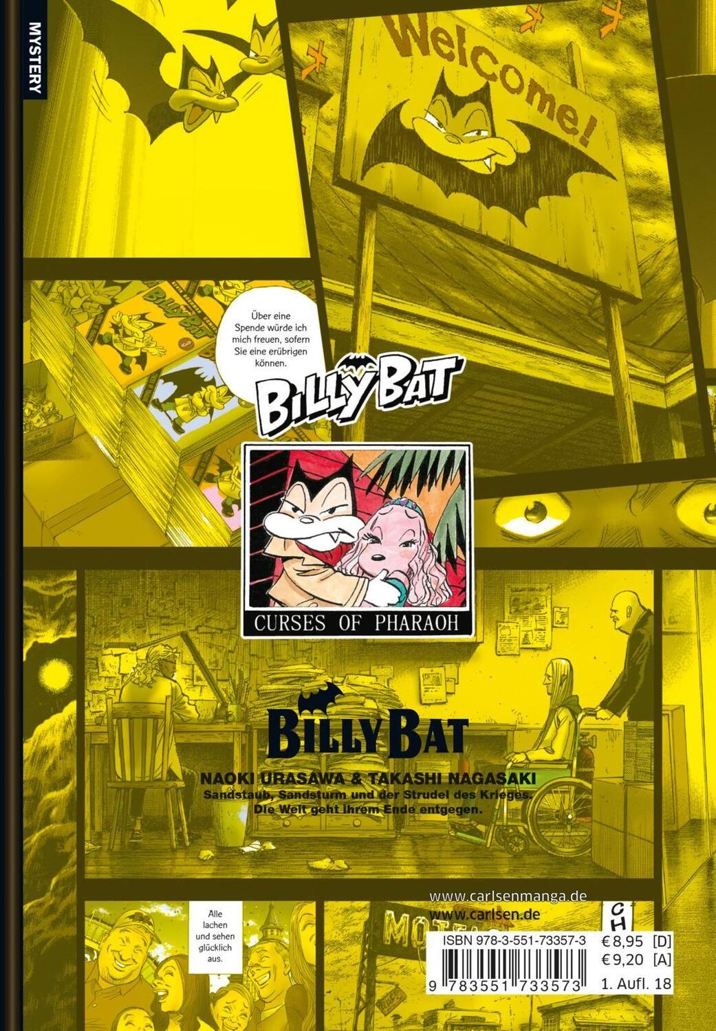 Rückseite: 9783551733573 | Billy Bat 20 | Naoki Urasawa (u. a.) | Taschenbuch | Billy Bat | 2018
