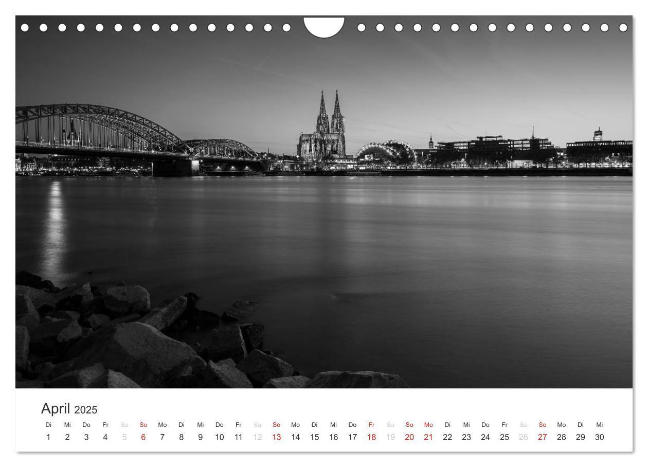 Bild: 9783435557301 | Köln - monochrome Ansichten (Wandkalender 2025 DIN A4 quer),...