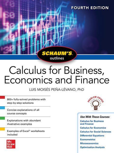 Cover: 9781264266852 | Schaum's Outline of Calculus for Business, Economics and Finance,...