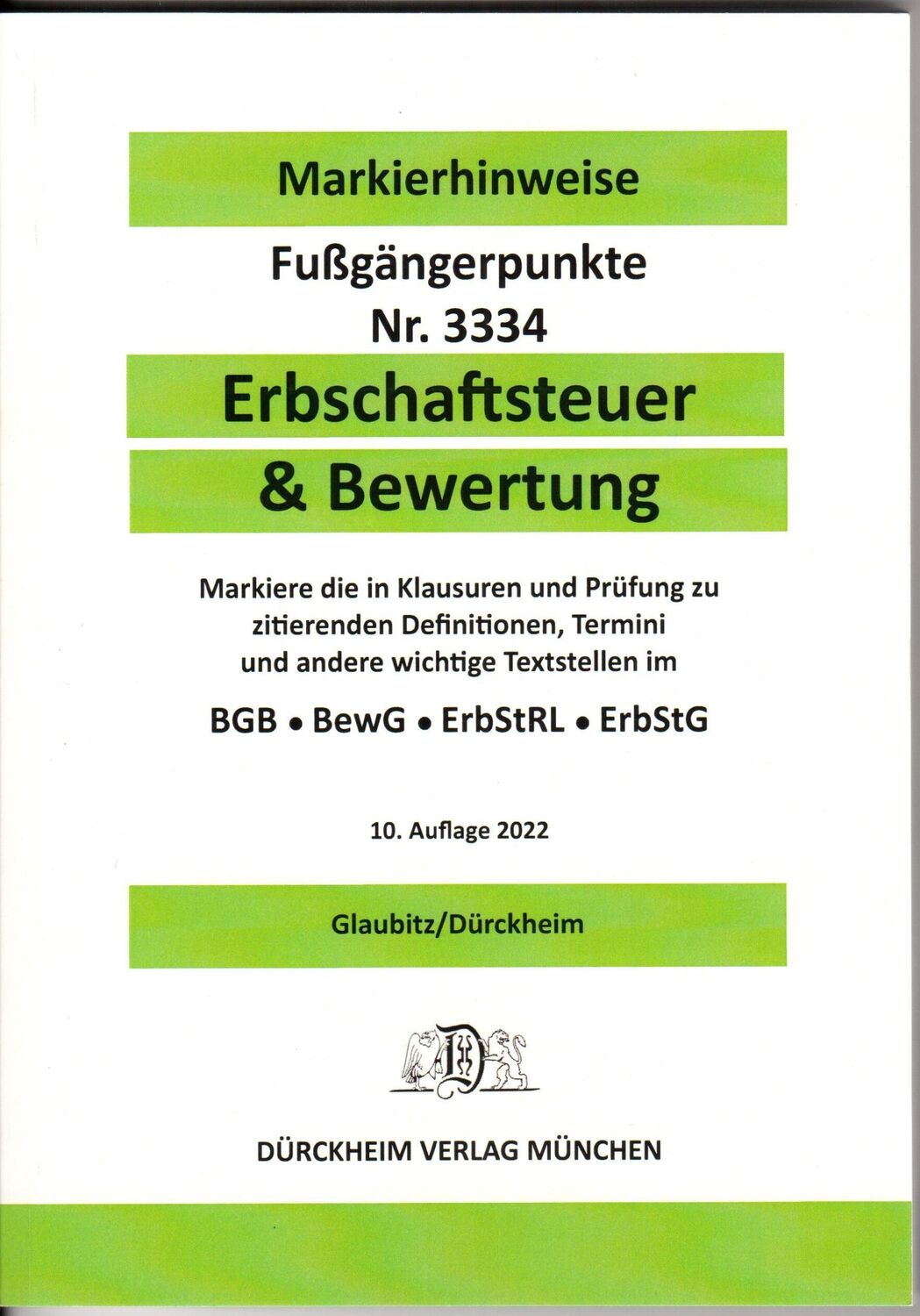 Cover: 9783864533334 | ERBSCHAFTSTEUER &amp; BEWERTUNG...