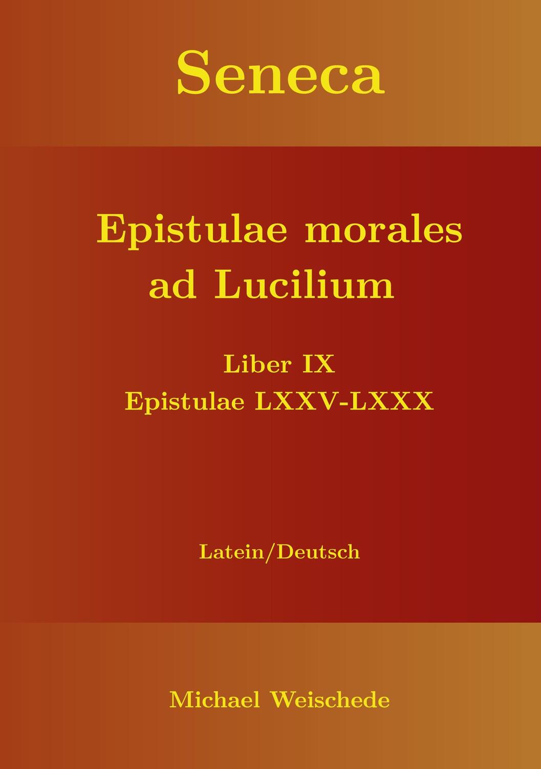 Cover: 9783756217373 | Seneca - Epistulae morales ad Lucilium - Liber IX Epistulae LXXV -...
