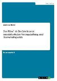 Cover: 9783638931496 | Das Pfand als Rechtselement mittelalterlicher Vertragshaftung und...