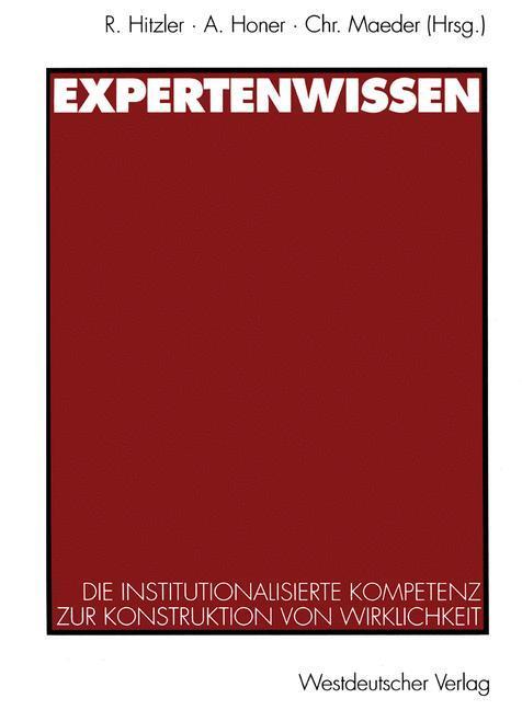 Cover: 9783531125817 | Expertenwissen | Ronald Hitzler (u. a.) | Taschenbuch