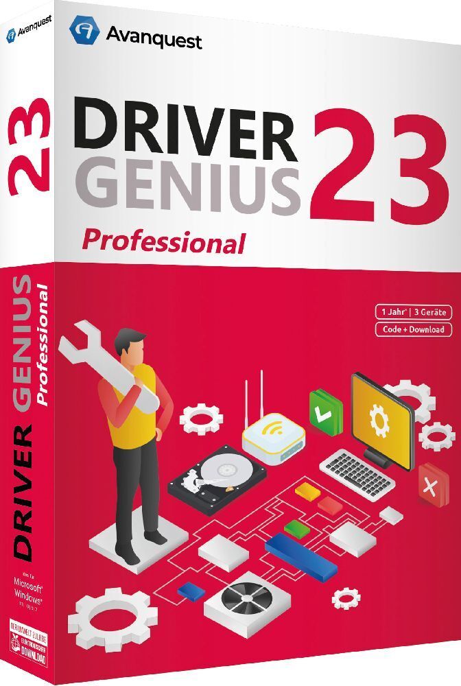 Cover: 4023126124548 | Driver Genius 23 Professional, Code in a Box | Stück | Deutsch | 2023