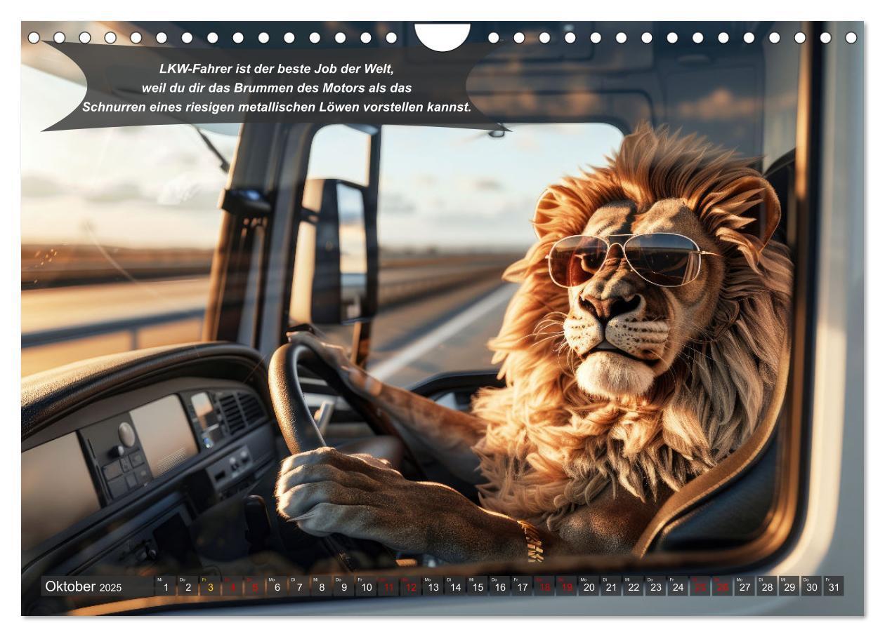 Bild: 9783457183106 | Tierisch lustige LKW-Fahrer (Wandkalender 2025 DIN A4 quer),...