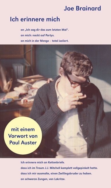 Cover: 9783946896425 | Ich erinnere mich | Mit e. Vorw. v. Paul Auster | Joe Brainard | Buch