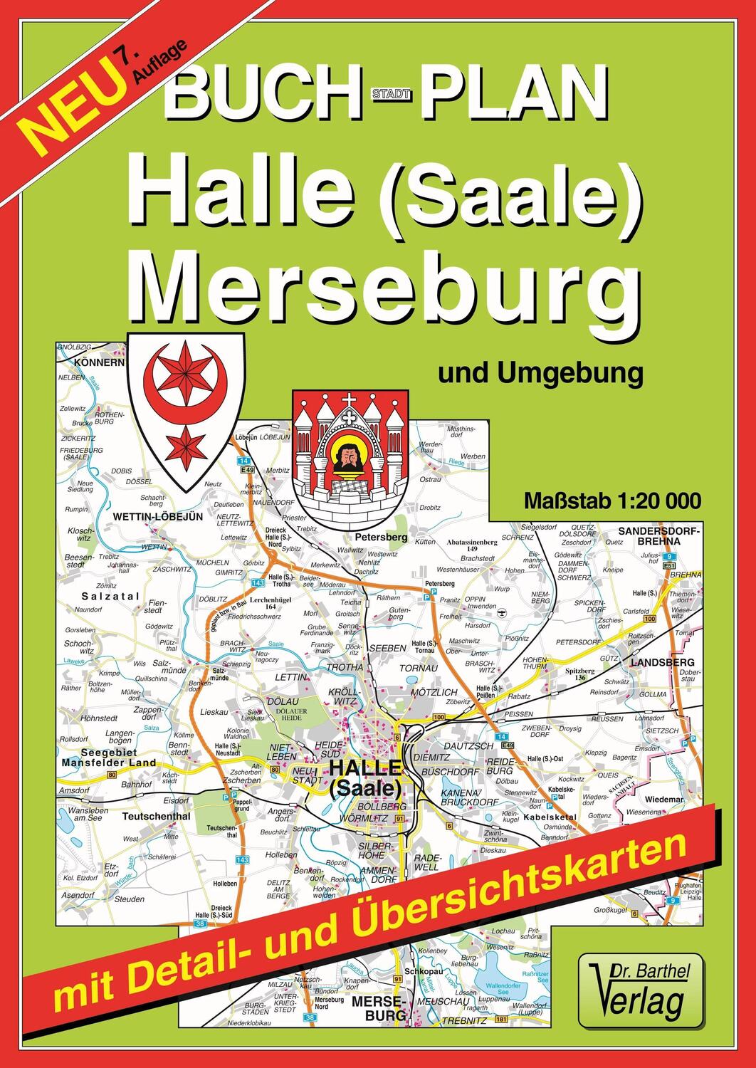 Cover: 9783895910104 | Buchstadtplan Halle (Saale) , Merseburg und Umgebung 1 : 20 000 | Buch