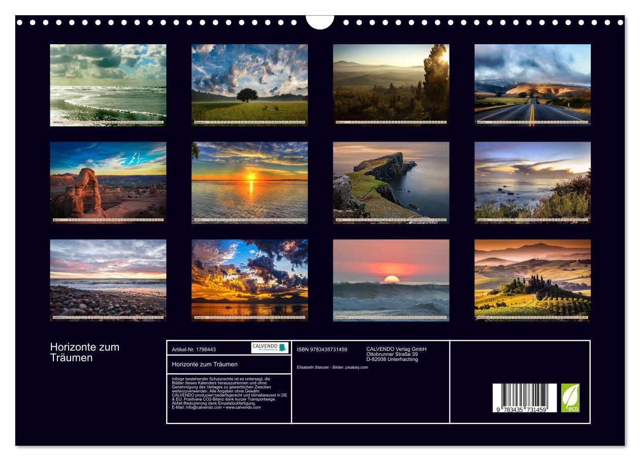 Bild: 9783435731459 | Horizonte zum Träumen (Wandkalender 2025 DIN A3 quer), CALVENDO...