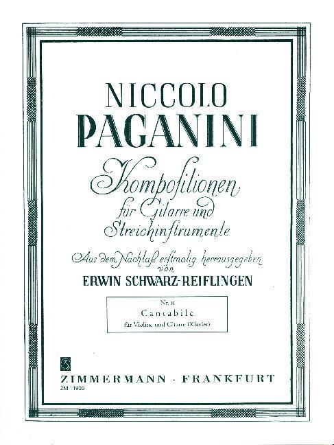 Cover: 9790010119007 | Cantabile | Niccolò Paganini | Buch | 8 S. | Deutsch