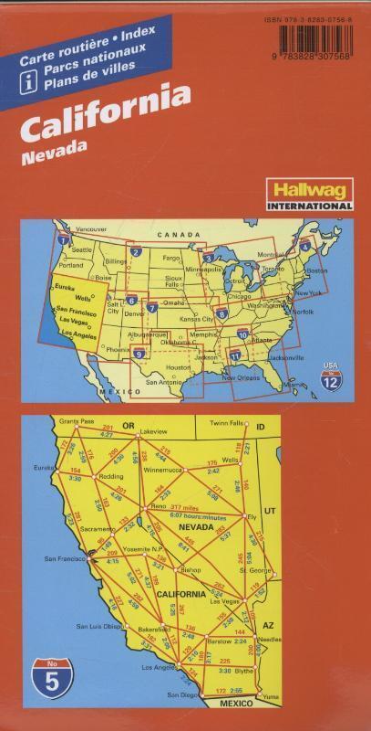 Rückseite: 9783828307568 | Hallwag USA Road Guide 05. California 1 : 1 000 000 | (Land-)Karte