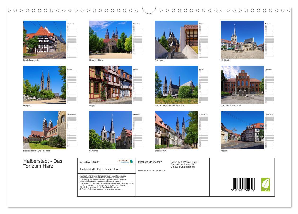 Bild: 9783435540327 | Halberstadt - Das Tor zum Harz (Wandkalender 2025 DIN A3 quer),...