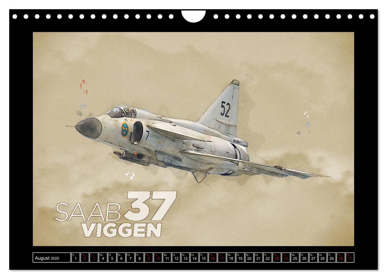 Bild: 9783435325559 | Aero Action Art - Luftfahrt Kunst (Wandkalender 2025 DIN A4 quer),...