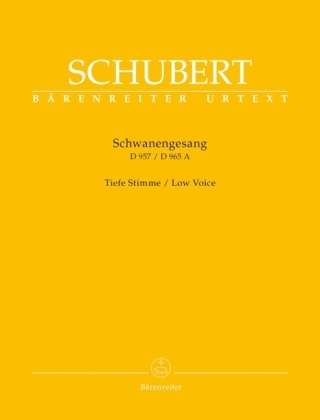 Cover: 9790006529544 | Schwanengesang D 957 / D 965 A, Gesang und Klavier, tief | Schubert