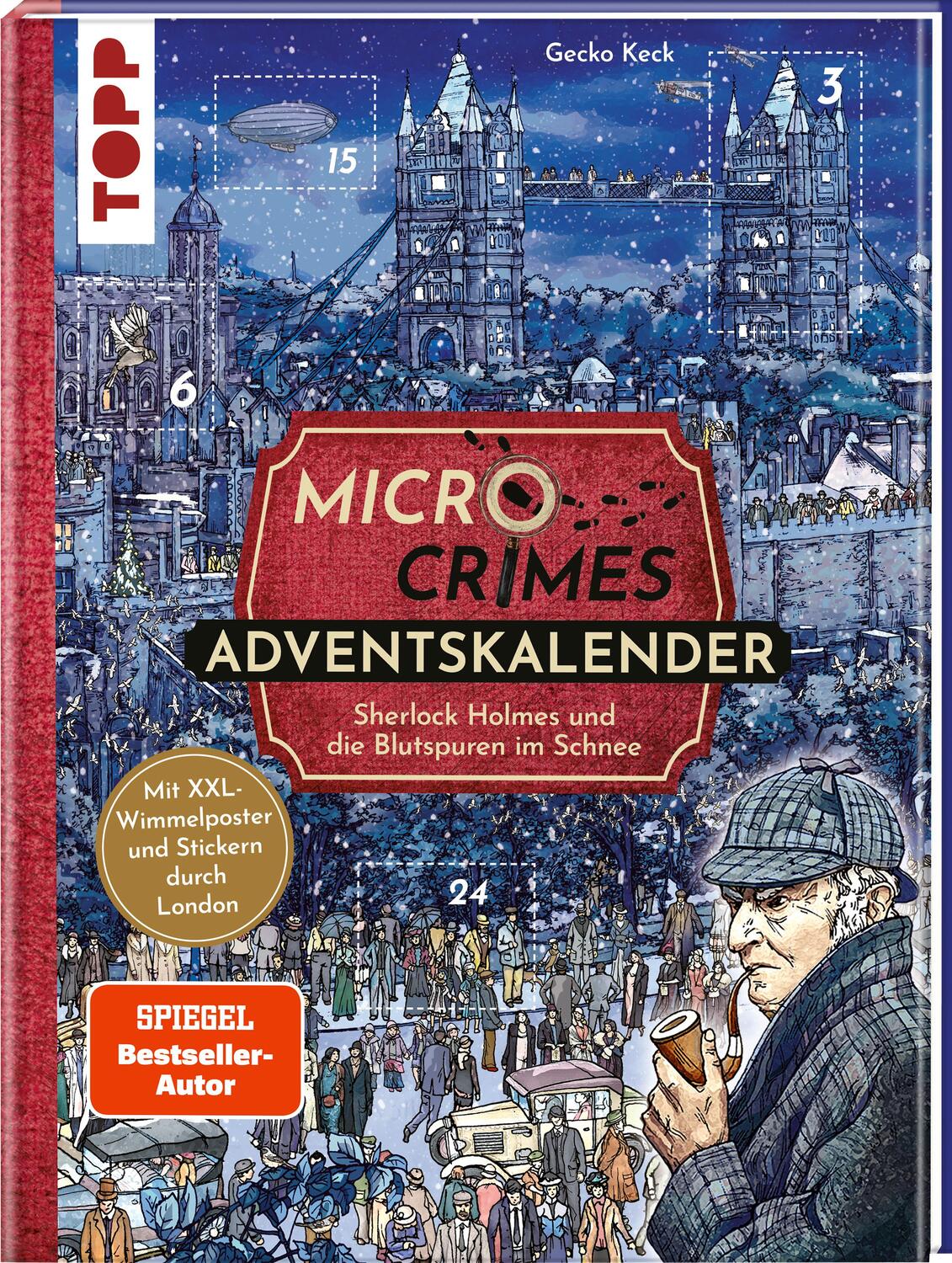 Cover: 9783735851598 | Micro Crimes Adventskalender - Sherlock Holmes und die Blutspuren...