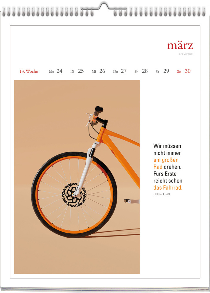 Bild: 9783747205693 | Literarischer Fahrrad - Kalender 2025 | Wochenkalender | Kalender