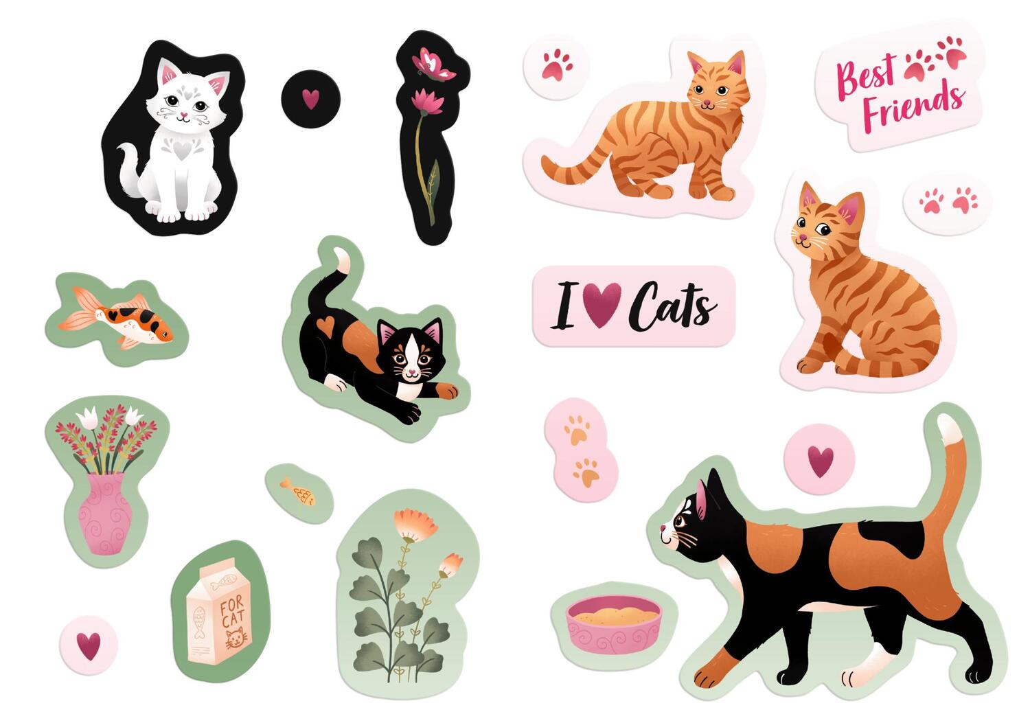 Bild: 4050003955841 | Sticker - Cat | Taschenbuch | 100% selbst gemacht | 16 S. | Deutsch