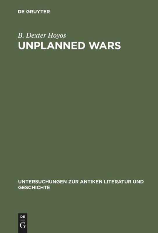 Cover: 9783110155648 | Unplanned Wars | The Origins of the First and Second Punic Wars | Buch