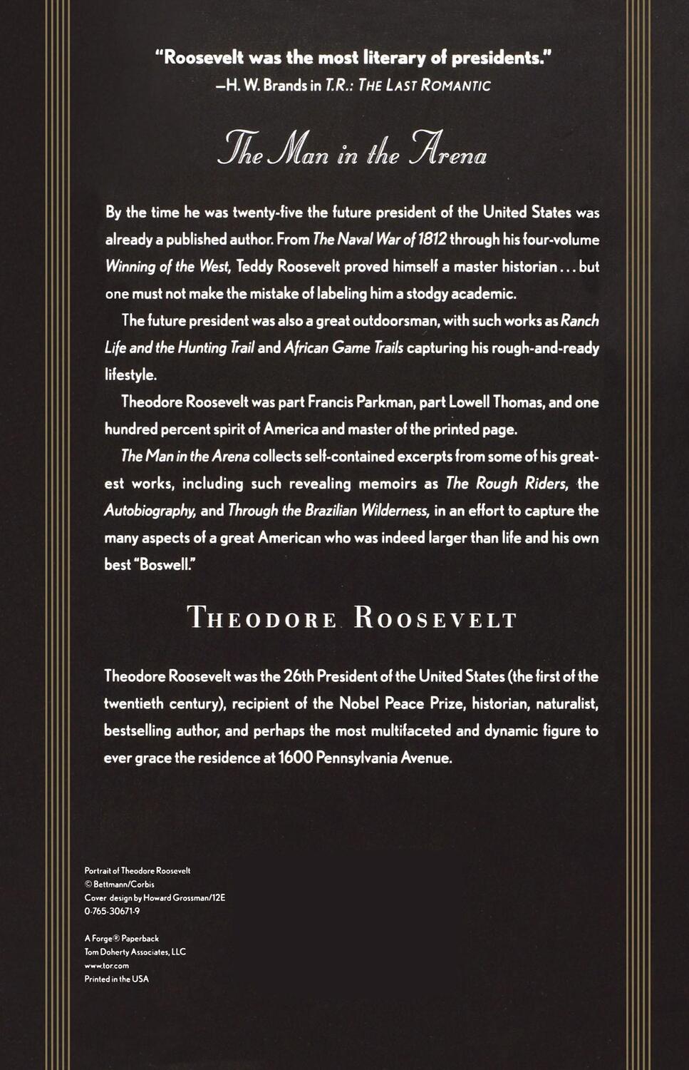Rückseite: 9780765306715 | The Man in the Arena | Theodore Iv Roosevelt | Taschenbuch | Paperback