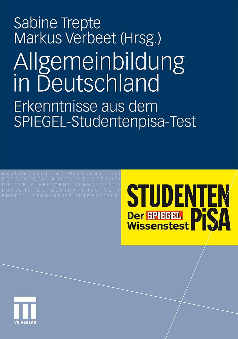 Cover: 9783531172187 | Allgemeinbildung in Deutschland | Markus Verbeet (u. a.) | Buch | vii