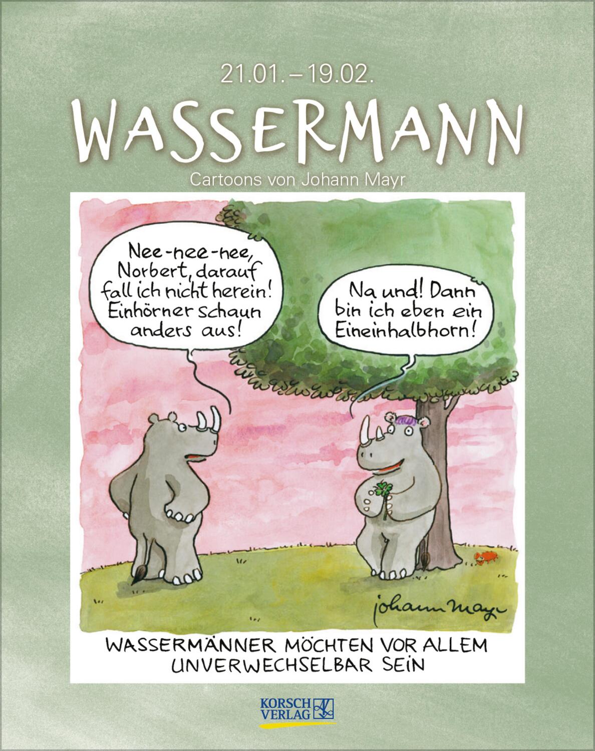 Cover: 9783731876601 | Wassermann 2025 | Verlag Korsch | Kalender | Spiralbindung | 13 S.