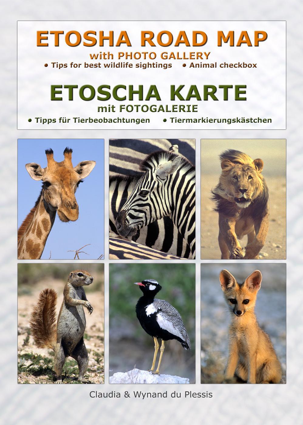 Cover: 9783947895052 | ETOSCHA KARTE (Etosha National Park, Namibia) mit Fotogalerie | 2020