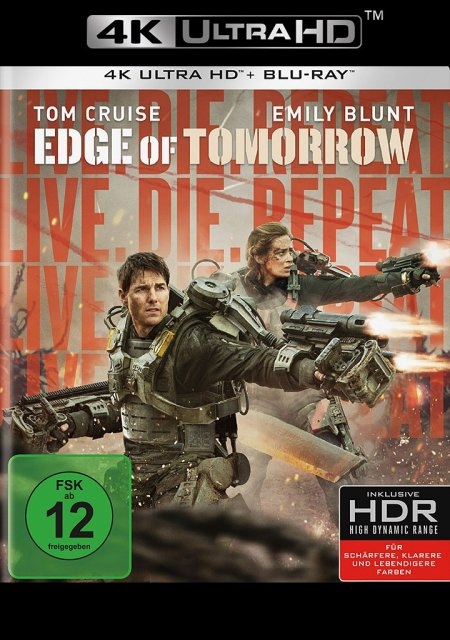 Cover: 5051890330321 | Edge of Tomorrow - Live Die Repeat | 4K Ultra HD Blu-ray + Blu-ray