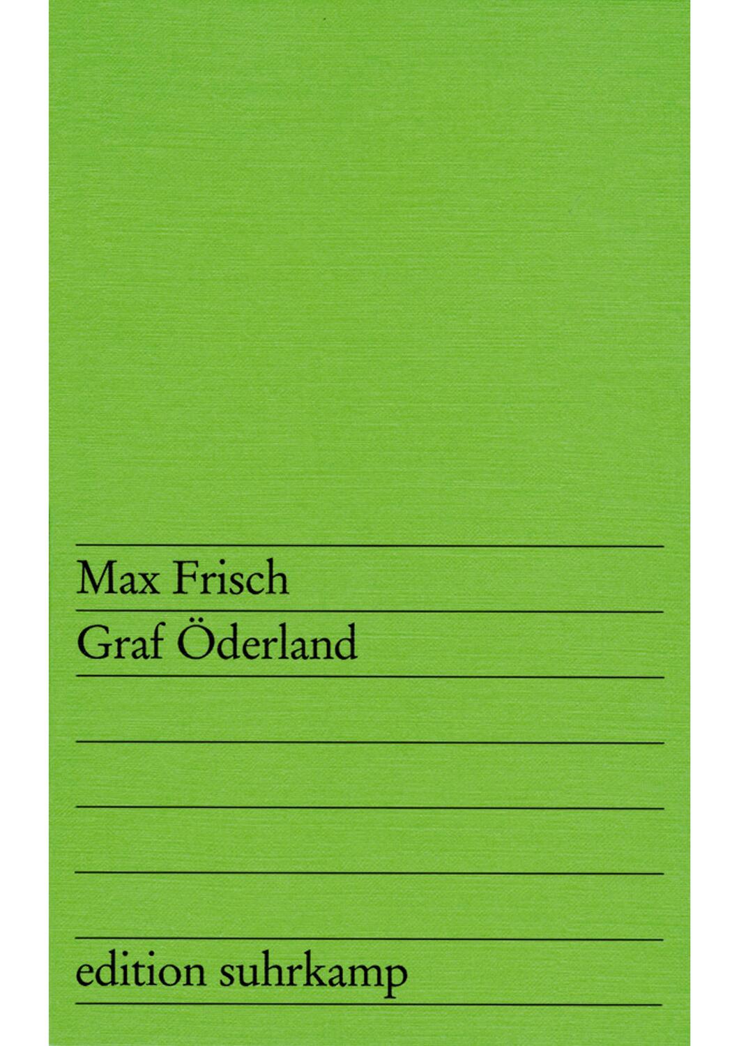 Cover: 9783518100325 | Graf Öderland | Eine Moritat in zwölf Bildern | Max Frisch | Buch