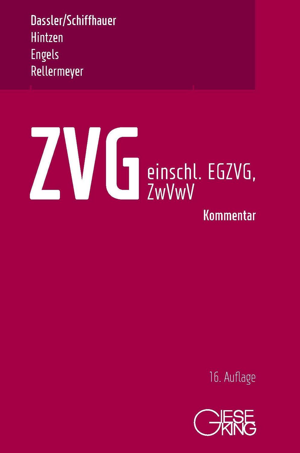 Cover: 9783769412260 | ZVG -Gesetz über die Zwangsversteigerung und Zwangsverwaltung -...