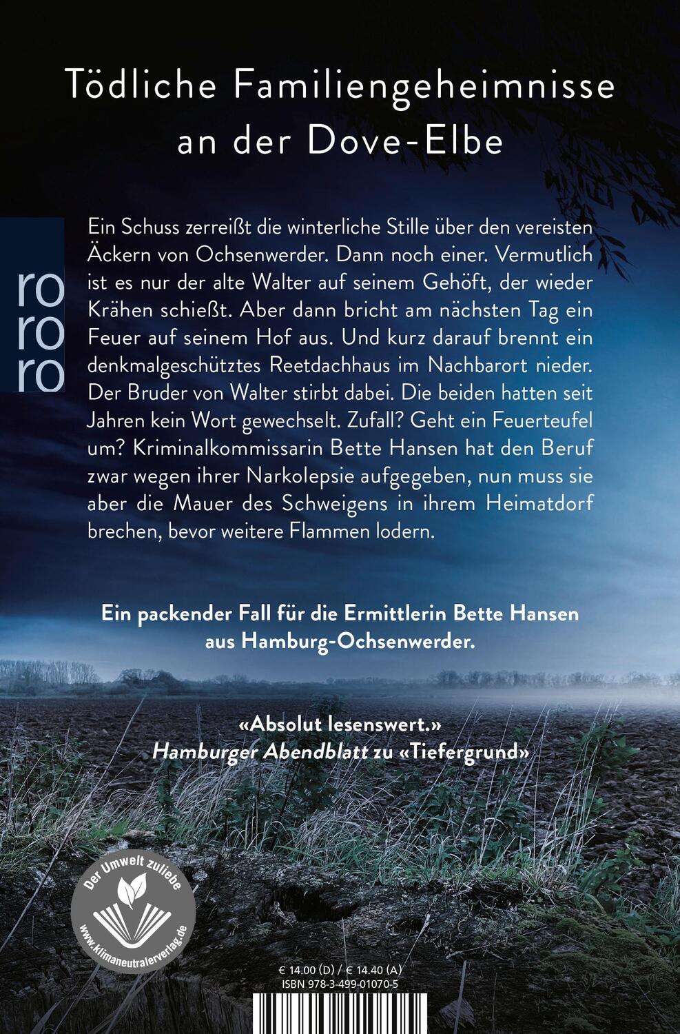 Rückseite: 9783499010705 | Schwarzacker | Kriminalroman | Nora Luttmer | Taschenbuch | 400 S.