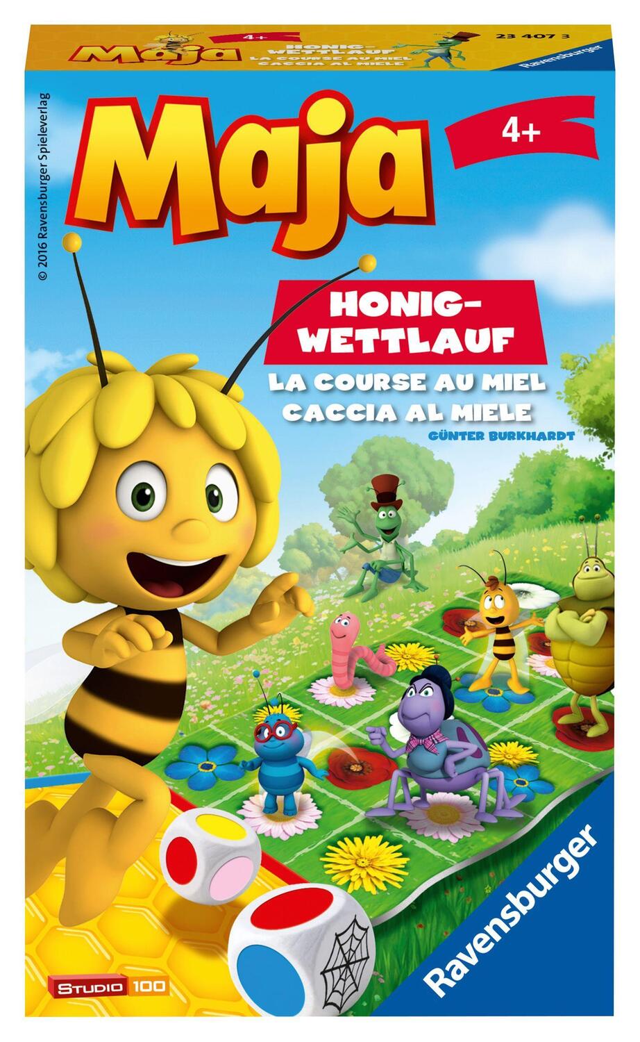 Cover: 4005556234073 | Biene Maja Honig-Wettlauf | Spiel | Deutsch | 2016 | Ravensburger