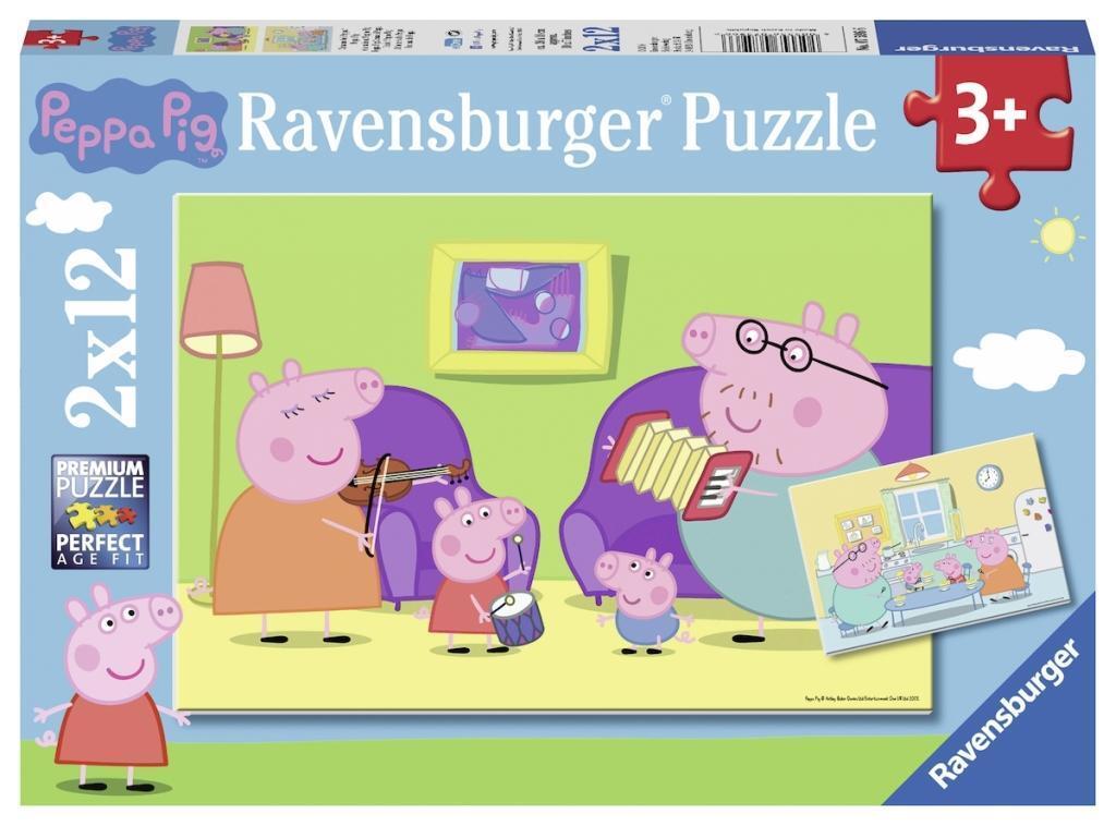Cover: 4005556075966 | Zuhause bei Peppa / Peppa Pig Puzzle 2 x 12 Teile | Spiel | 07596