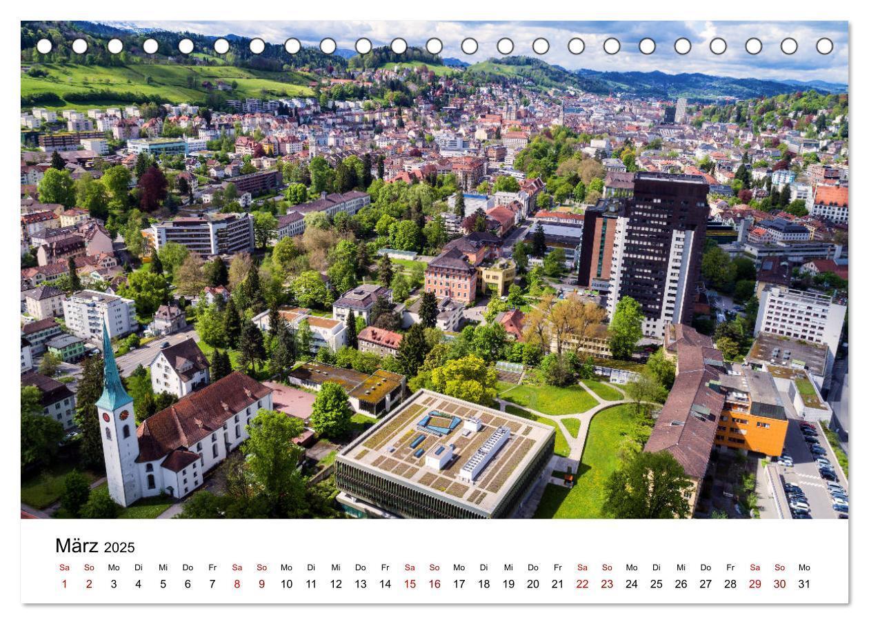 Bild: 9783435119868 | Luftbildkalender St. Gallen 2025 (Tischkalender 2025 DIN A5 quer),...