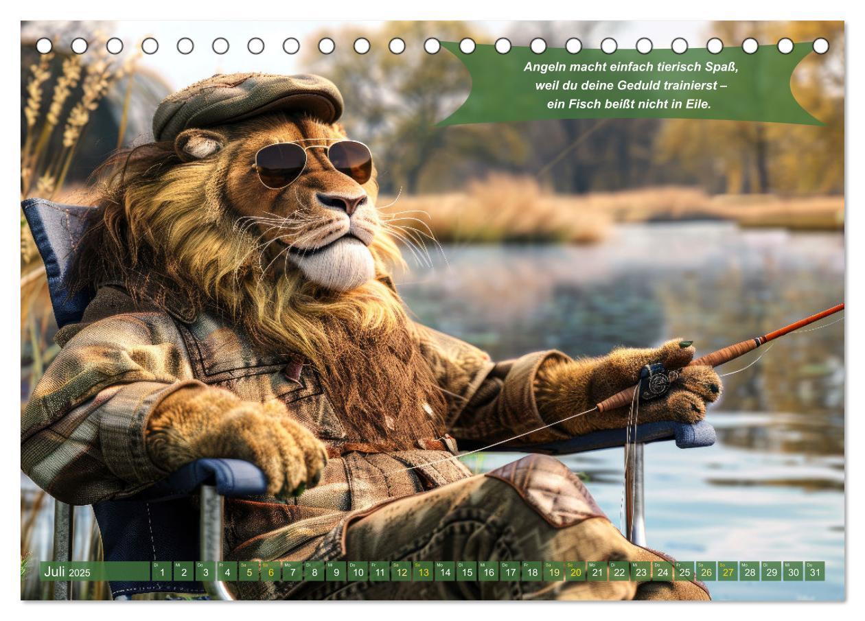 Bild: 9783457174968 | Der tierisch lustige Angler-Kalender (Tischkalender 2025 DIN A5...