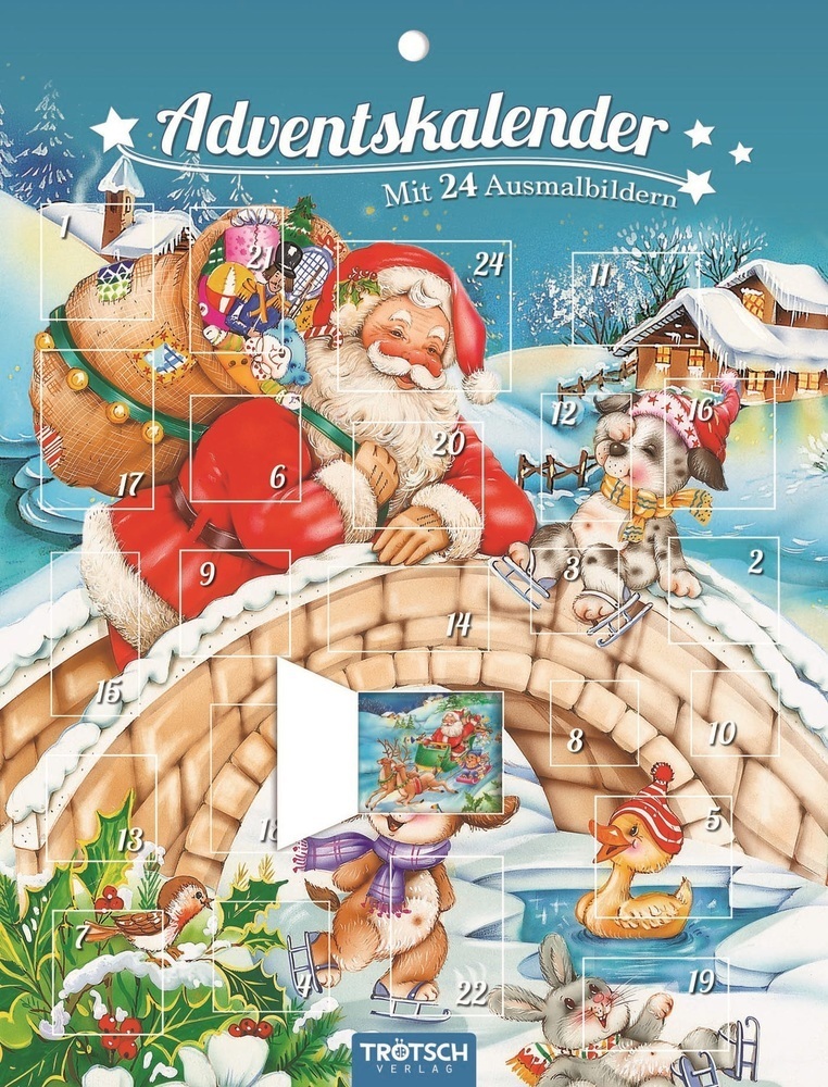 Cover: 9783957743909 | Adventskalender mit 24 Ausmalbildern | Ausmal-Adventskalender