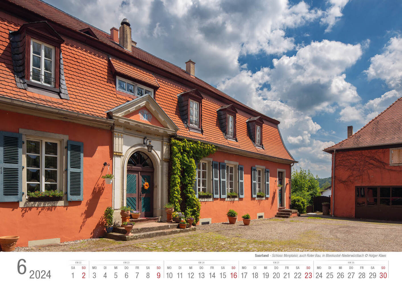 Bild: 9783965351745 | Saarland 2024 Bildkalender A3 quer Spiralbindung | Holger Klaes | 2024