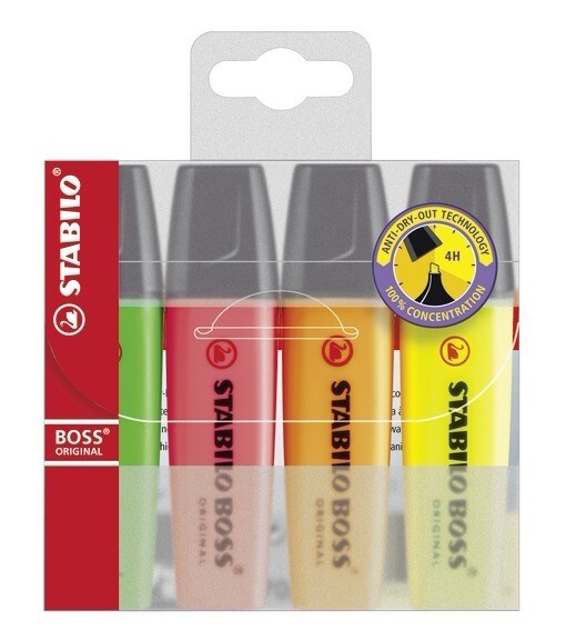 Cover: 4006381215695 | STABILO Textmarker BOSS ORIGINAL, 4er Set | Bundle | 70/4 | Deutsch