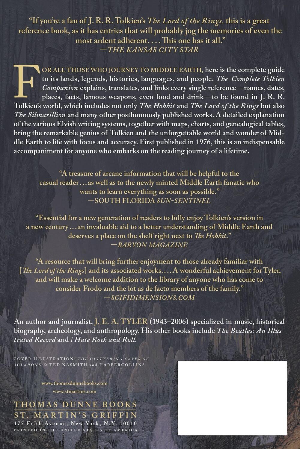Rückseite: 9781250023551 | The Complete Tolkien Companion | J. E. A. Tyler | Taschenbuch | 2012