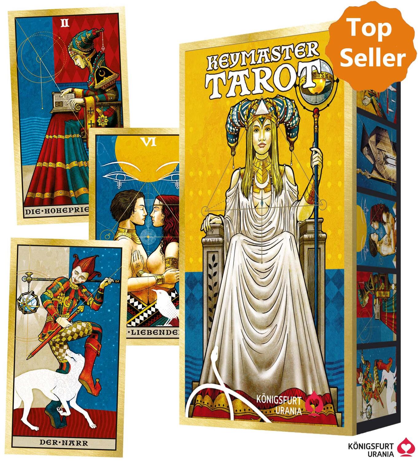 Cover: 9783868265590 | Keymaster Tarot | 78 Karten mit Goldfolie und Booklet | Lilo Schwarz