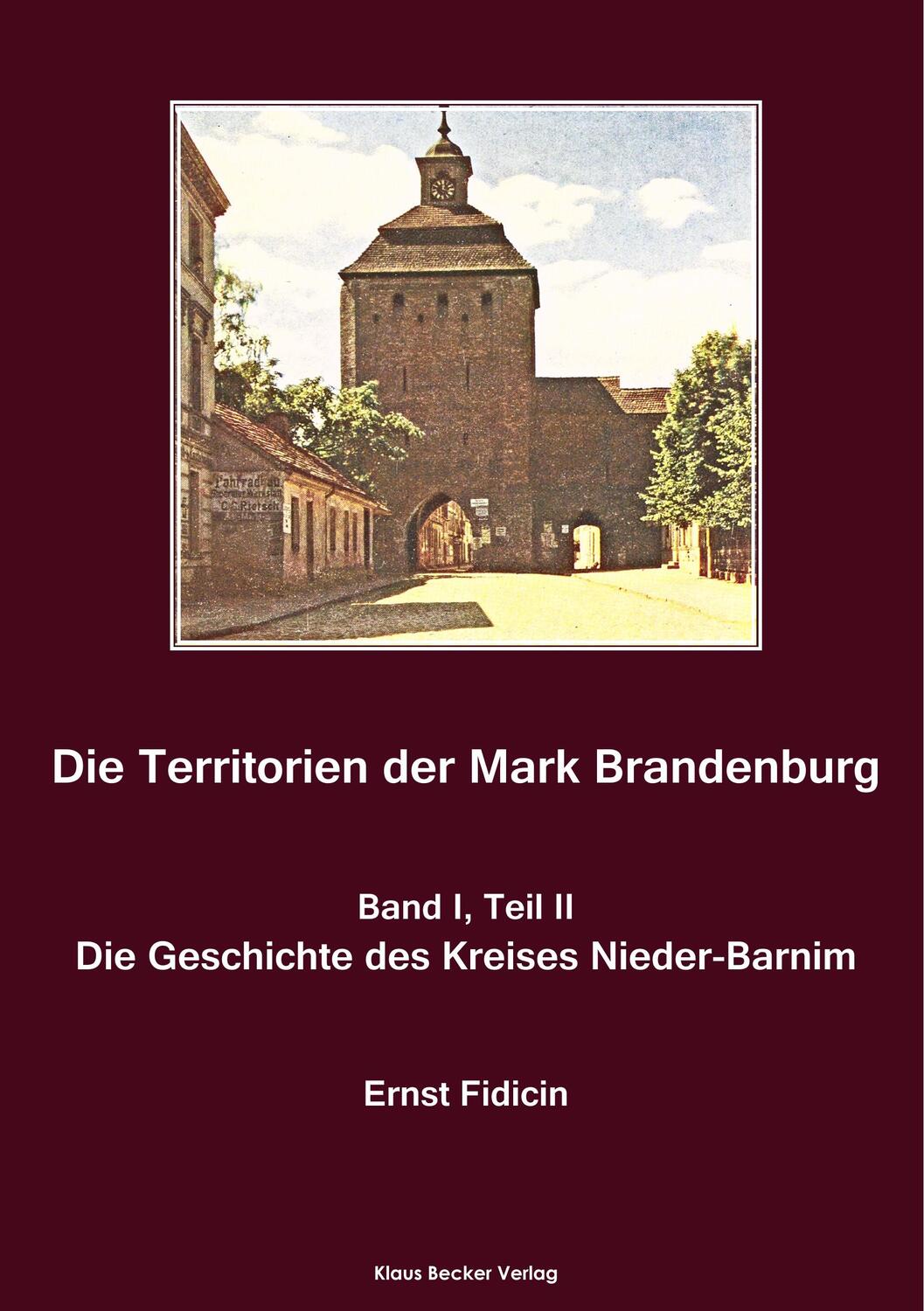 Cover: 9783883722627 | Territorien der Mark Brandenburg, Geschichte des Kreises Nieder-Barnim
