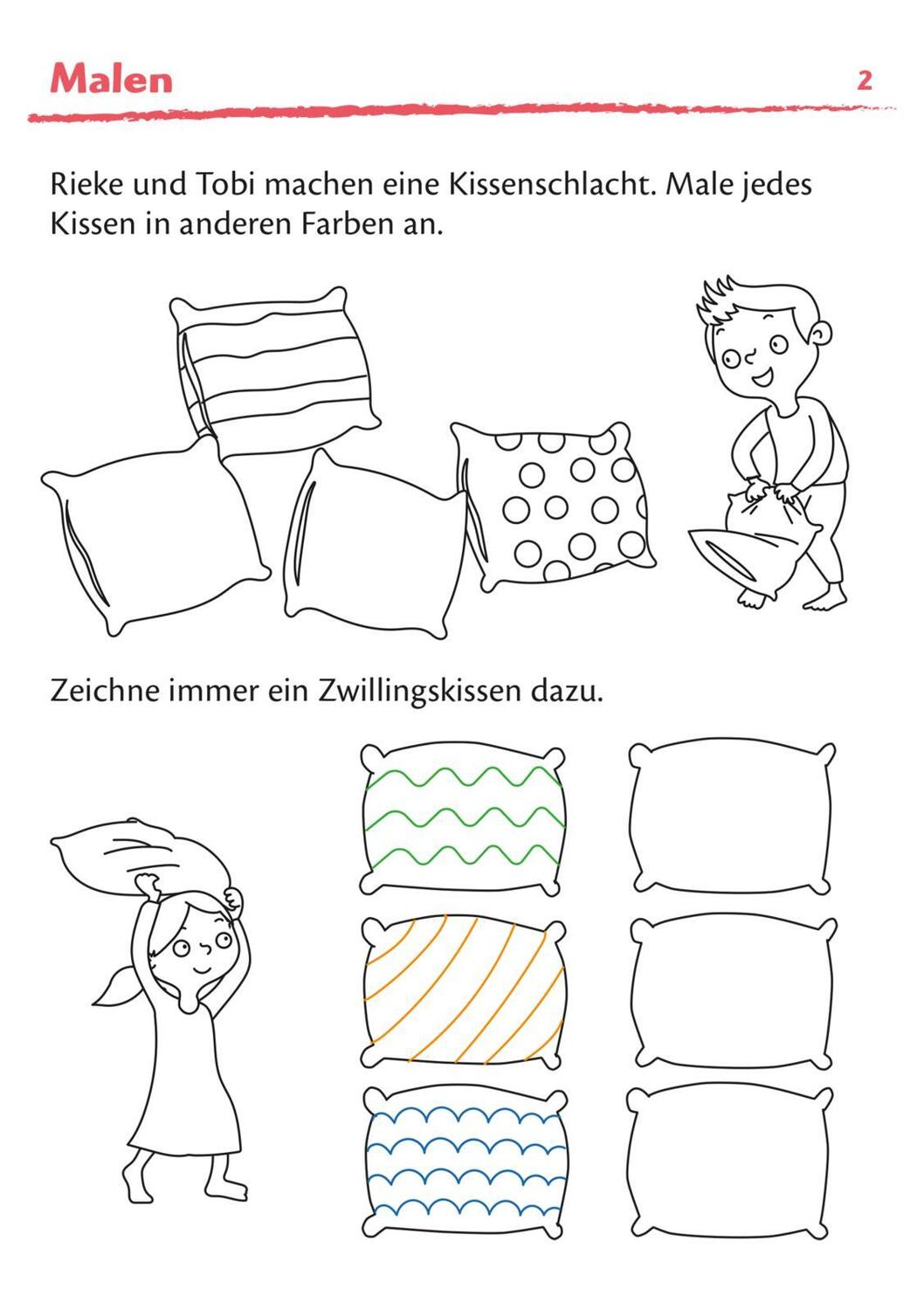 Bild: 9783551191625 | Mein bunter Kindergarten-Block: Rätseln, malen, kombinieren | Sörensen