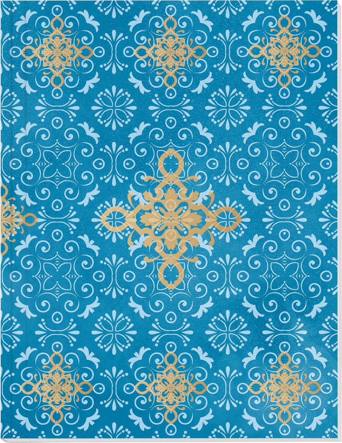 Cover: 4250915934860 | Der Zauber Indiens Großes Notizheft (A5) Motiv Blaues Ornament | 64 S.